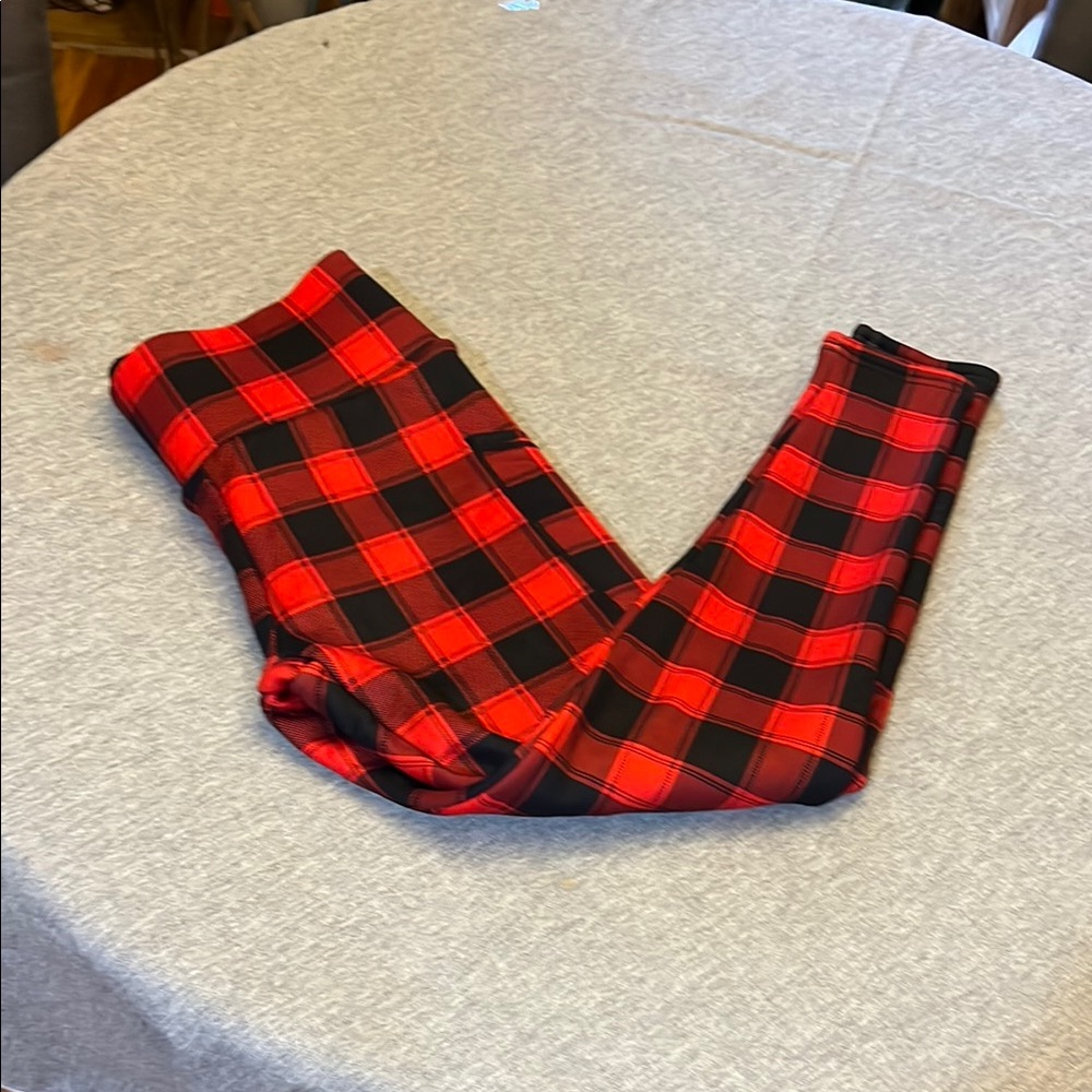 Plaid Red and Black Pajama Pants